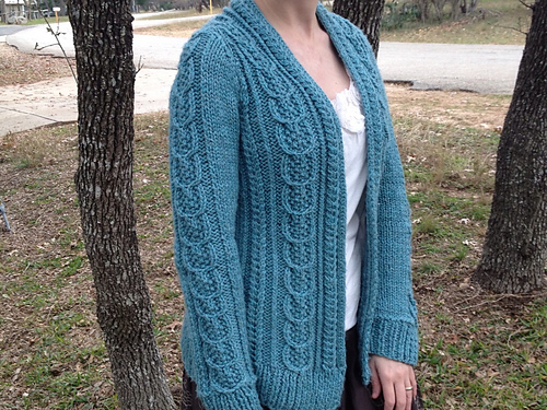 aidez knitting pattern knit cardigan cable sweater