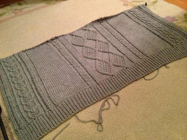The back up until where I would attach the sleeves.
