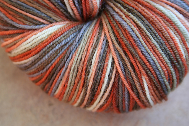 MM "Carreg Cadno" on BFL/Nylon Sock PPD MM "Carreg Cadno" on BFL/Nylon Sock PPD