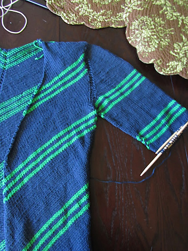 delancey sleeve knitting work in progress cardigan