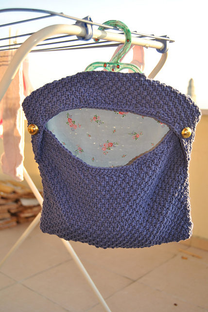 knitted peg bag sac pinces à linge tricot