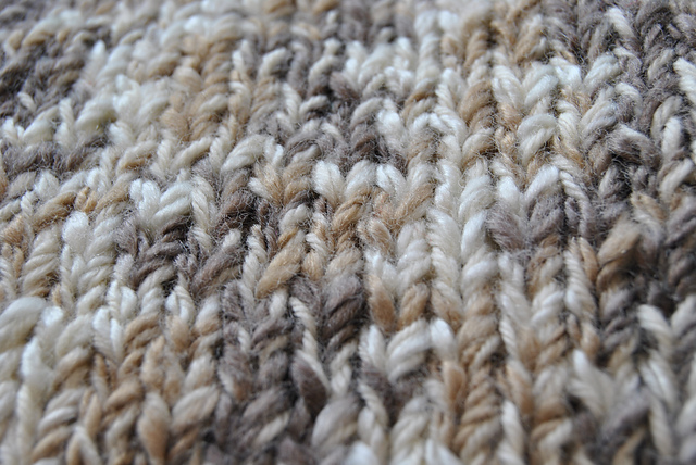 Tricot poncho avant brossage