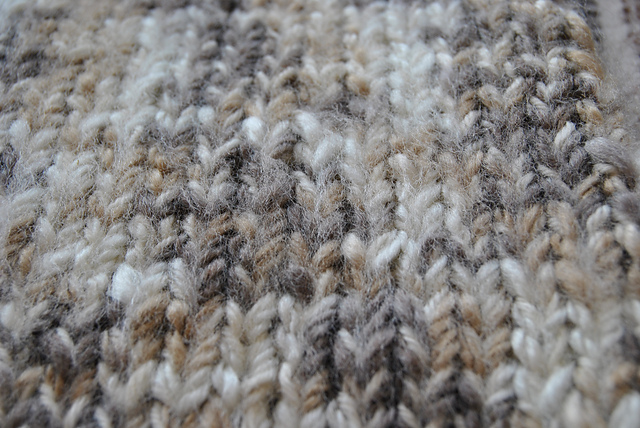 Tricot poncho apres brossage