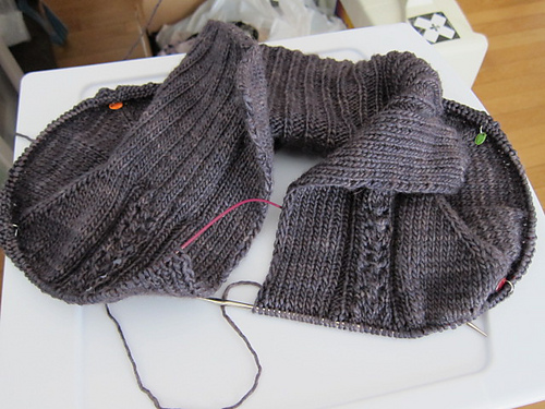 cozy cardi progress