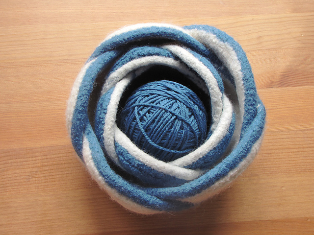Duet: a Pair of Felted Moebius Bowls by Liat Gat