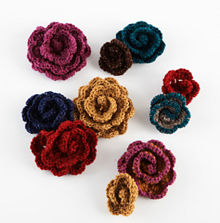 Ravelry: Crocheted Flowers #L20081 pattern by Lion Brand Yarn