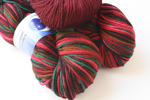MM "Grandmother's Garden" on Superwash Aran MM "Grandmother's Garden" on Superwash Aran