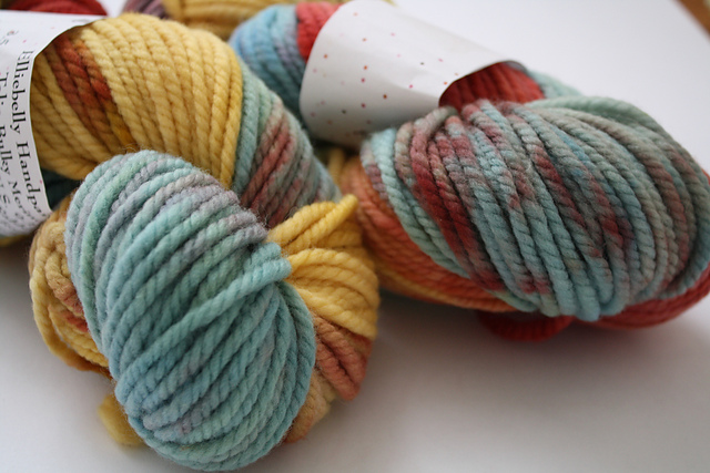 Elliebelly "Peter Rabbit" on Talia Bulky Merino - 2 skeins Elliebelly "Peter Rabbit" on Talia Bulky Merino - 2 skeins