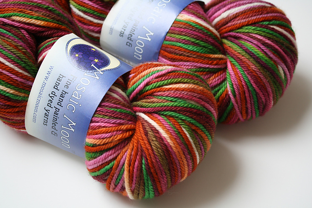 Mosaic Moon "Feast of Avalon" on Kona Aran Superwash Mosaic Moon "Feast of Avalon" on Kona Aran Superwash