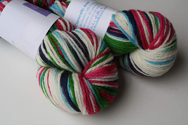 DBK "Delightful" on Copacetic Aran - 2 skeins DBK "Delightful" on Copacetic Aran - 2 skeins
