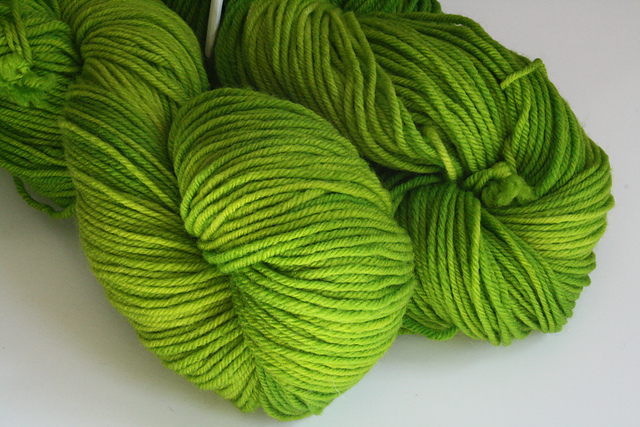Shadyside Farm Studio "Lime" on Krayon Box Worsted Superwash - 2 skeins Shadyside Farm Studio "Lime" on Krayon Box Worsted Superwash - 2 skeins