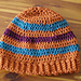 striped hat with ribbed bottom