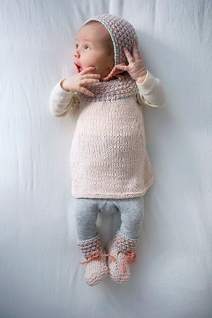 pickles knitting pattern Impress dress with hat and socks
