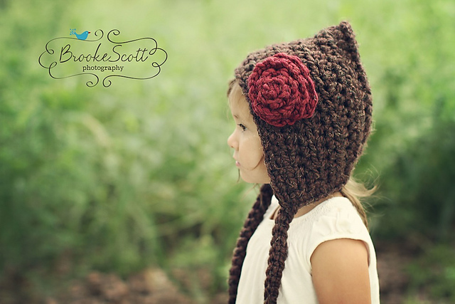 Pixie Hat with Rose