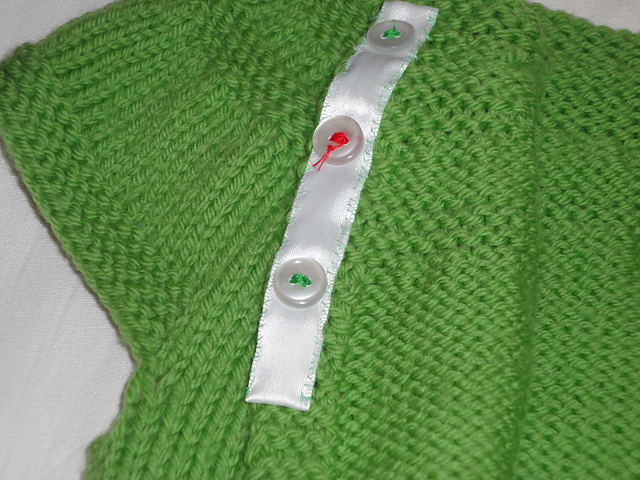 Back side of button band